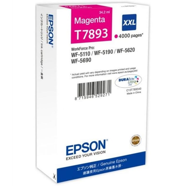 EPSON T7893 XXL CARTOUCHE D'ENCRE Magenta - C13T789340 - Neuf