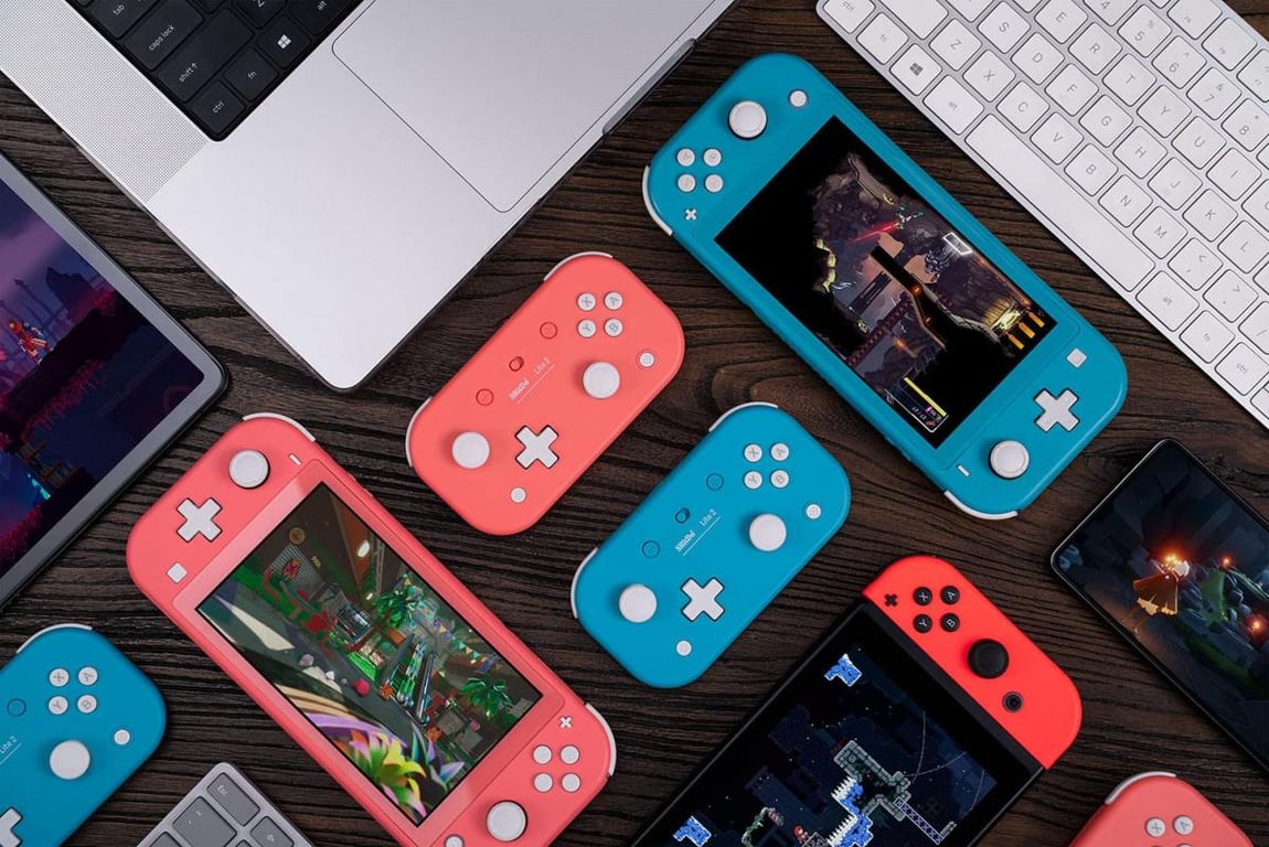 8BitDo Lite 2 Mando Bluetooth rosa para Nintendo Switch Raspberry