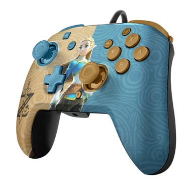 PDP Zelda REMATCH Multicolor USB Gamepad Nintendo Switch, Nintendo Switch OLED