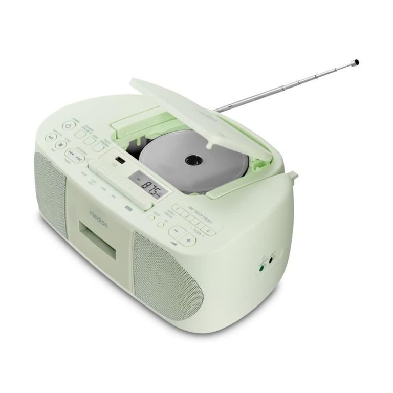 Radio CD K7 MEDION E65010 – FM, 2x3W RMS, Lecteur USB, Télécommande - vue 6