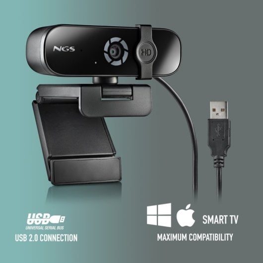 Webcam NGS XPRESSCAM 2000 – 2K 2560 x 1440 pixels, USB, Microphone Multidirectionnel - vue 2