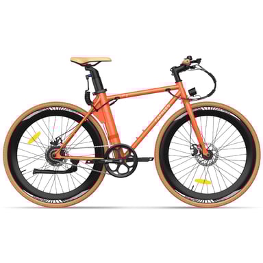 Bicicleta Eléctrica FAFREES F1 10AH - Motor 250W Batería 36V10AH Neumáticos de 27.5 Pulgadas Frenos de Disco Mecánicos - Naranja