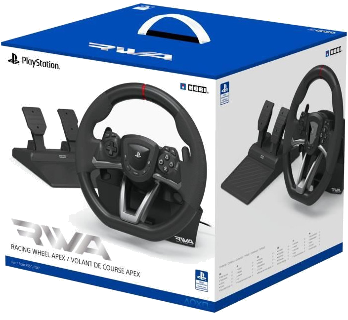 Volant de course et set de pédales HORI Racing Wheel APEX P5 pour PC PS4 PS5