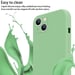 Tour de cou chaîne pour Apple iPhone 14 PLUS en LIQUID LIGHT GREEN Housse de protection en silicone avec cordelette réglable
