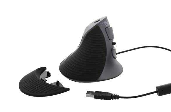 Ratón con cable vertical T'nB Ergo para diestros (negro)