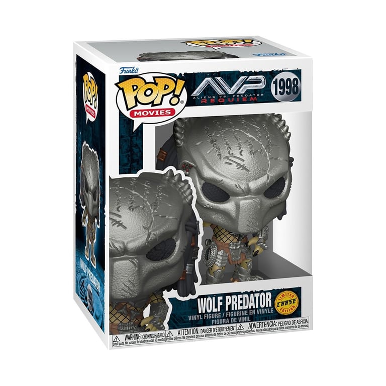 Figurine Funko Pop Movies Aliens vs. Predator S3 Wolf Predator with Chase Modèle aléatoire - vue 3