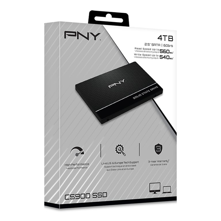 PNY Disque SSD Interne CS900 4To 2 5 - vue 3