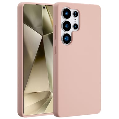 Accezz Coque Liquid Silicone avec MagSafe pour Samsung Galaxy S25 Ultra - Rose