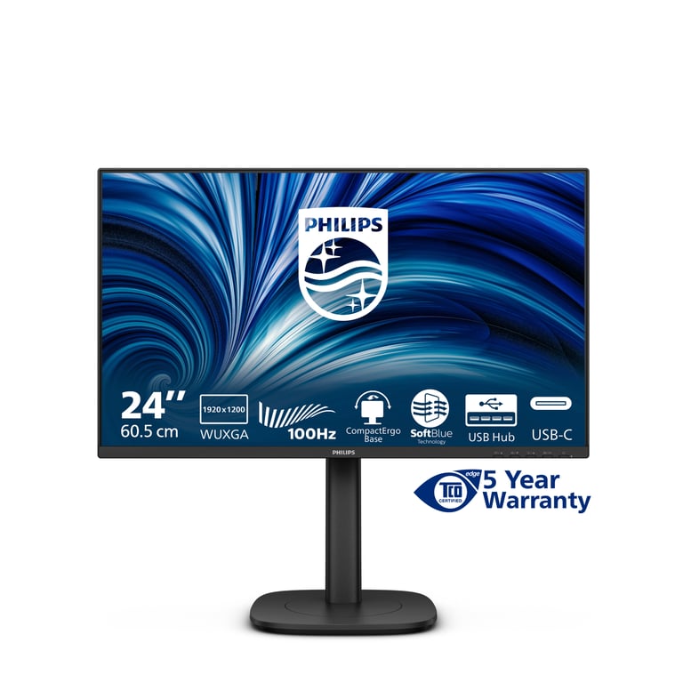 Philips 24B2N3200D 3000 Series écran LED 24 1920 x 1200 WUXGA @ 100 Hz IPS 300 cdm² 1500:1 4 ms HDMI VGA DisplayPort haut parleurs - vue 4