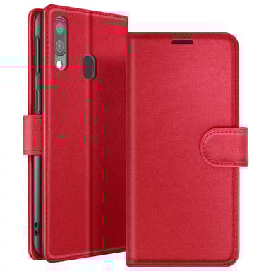 Custodia a portafoglio per Samsung A40 con supporto e linguetta magnetica