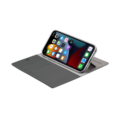 Diarycase 2.0 Guscio in vera pelle con supporto magnetico per Apple iPhone 13 Pro, nero notte