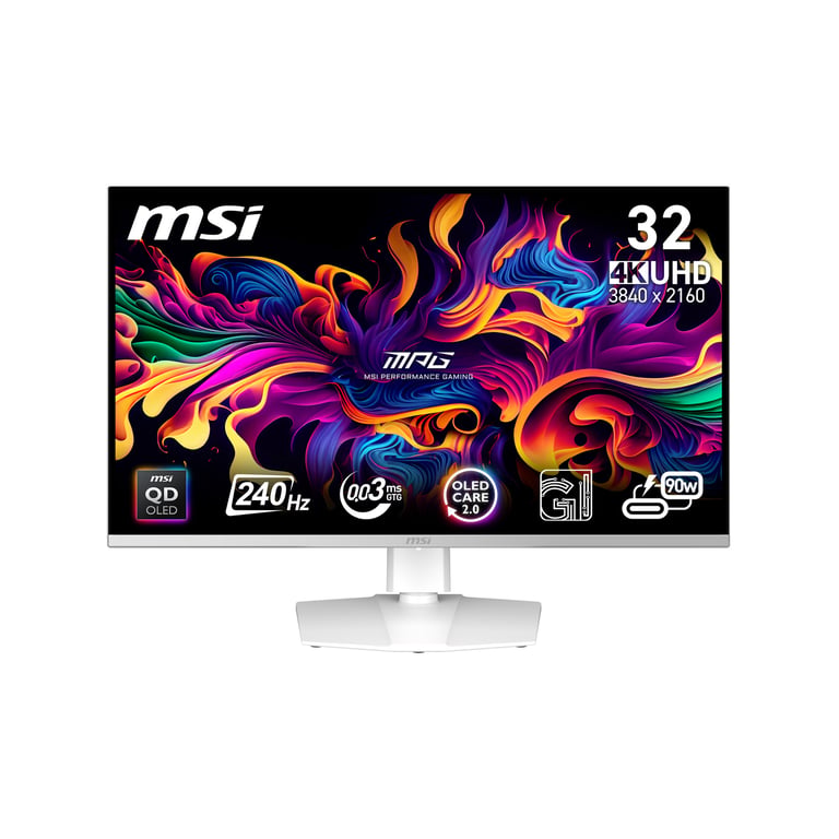 MSI MPG 321URXWDE QD OLED écran plat de PC 80 cm 31.5 3840 x 2160 pixels 4K Ultra HD Neuf