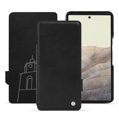 Housse cuir Google Pixel 7 -  - Noir - Cuir lisse premium