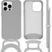 imoshion Coque de couleur avec cordon amovible pour Apple iPhone 14 Pro Max - Gris