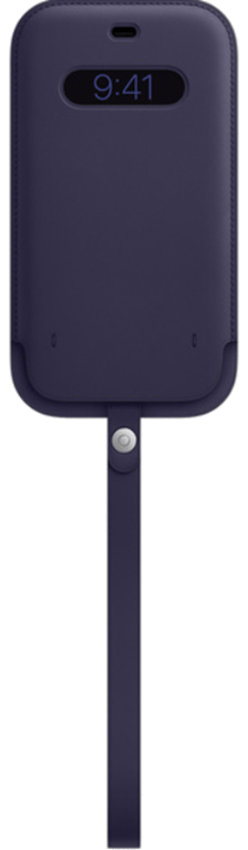 Housse en cuir avec MagSafe pour iPhone 12 Mini Violet profond