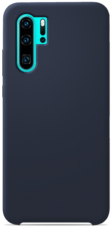 Coque silicone unie compatible Soft Touch Bleu nuit Huawei P30 Pro