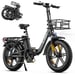 Vélo électrique pliable Flyrun F2014 avec batterie amovible 48 V 13 Ah – Gris