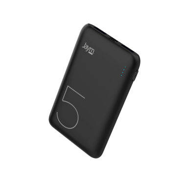 Jaym - Batería de reserva 5000 mAh - 2 USB-A OUT + 1 USB-C IN + 1 MICRO-USB IN - Negro