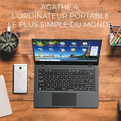 PC portable Ordissimo Agathe 4 14 1 Intel® Pentium® 4 Go RAM SSD acier - vue 3