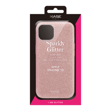 Guscio sottile e scintillante per Apple iPhone 13, oro rosa