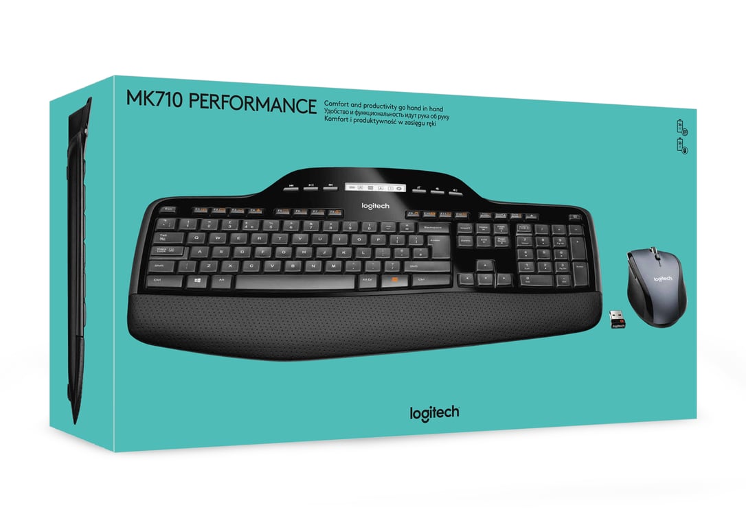 Logitech MK710 Performance clavier Souris incluse Maison RF sans fil QWERTY US International Noir - Neuf