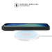 Carcasa antichoque de gel de silicona blanda con 55% de plástico reciclado para Apple iPhone 17 Pro Max, negro satinado