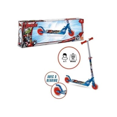 Patinete plegable Marvel Avengers 2 ruedas Manillar ajustable 57-84 cm Rojo