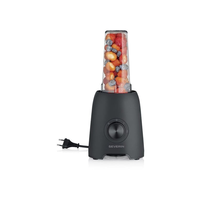 Mixeur SEVERIN SM3724 Pro 600 W 1,5 L Tritan smoothies et préparation chaude/froide Noir avec accessoire moulin - Neuf