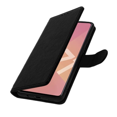 Étui Portefeuille pour Galaxy A71 Série Chesterfield avec Fonction Support Noir