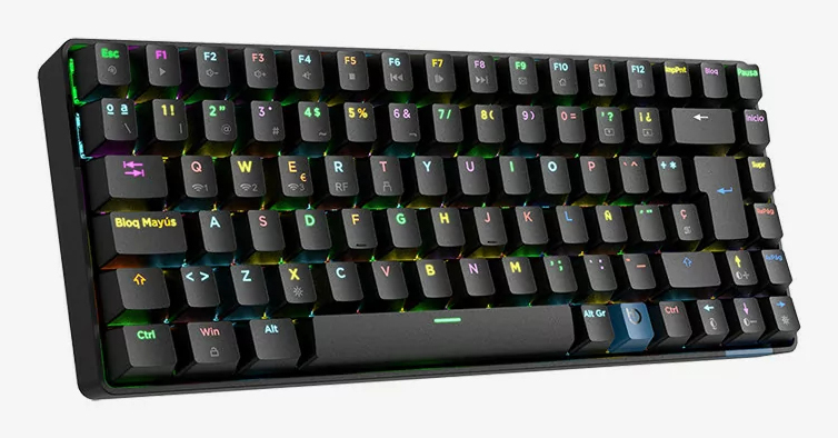 Clavier Gaming Hiditec GKE010006 – Mécanique, Sans Fil, RGB, QWERTY - vue 4