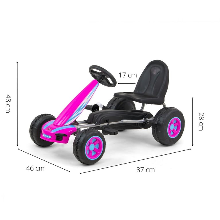 Milly Mally Kart Viper 87x48x49 Rose Acier pour garçon - vue 3