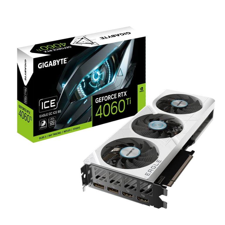 GIGABYTE GeForce RTX 4060 Ti EAGLE OC ICE 8G NVIDIA 8 Go GDDR6 Neuf - vue 2