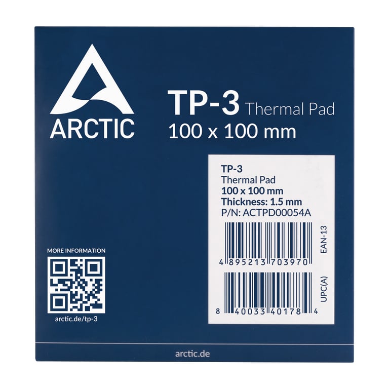 ARCTIC TP-3 combiné de dissipateurs thermiques Pad thermique - Neuf