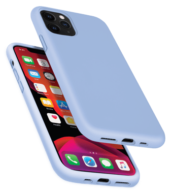 Guscio in morbido silicone gel antiurto per Apple iPhone 11 Pro, blu lilla