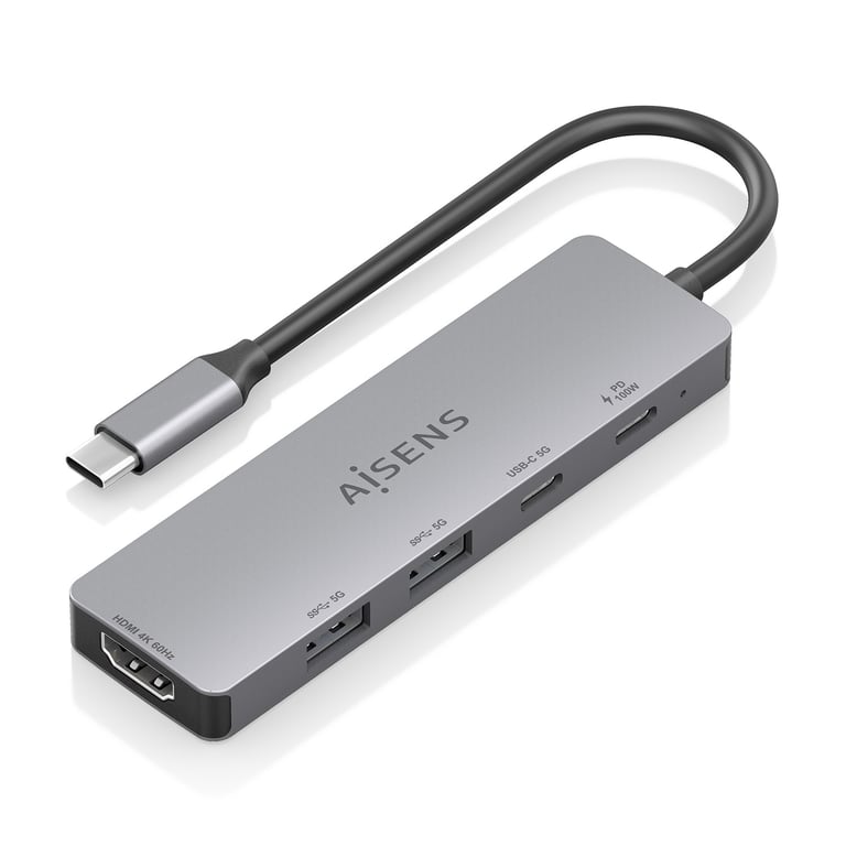 AISENS ASUC 5P028 GR station d'accueil Avec fil USB 3.2 Gen 1 3.1 Gen 1 Type C Neuf