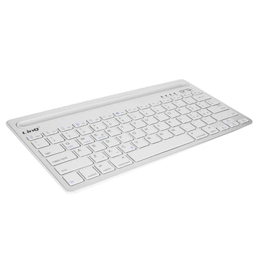 Teclado QWERTY inalámbrico Blanco LinQ, compatible con iOS / Android / Windows