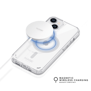 Coque antibactérienne antichoc magnétique invisible pour Apple iPhone 14 Plus, Transparente