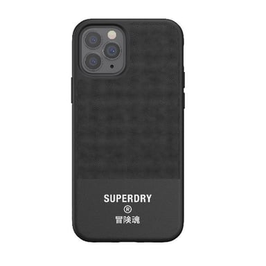 Funda SuperDry Canvas moldeada iPhone 12/12 Pro negra