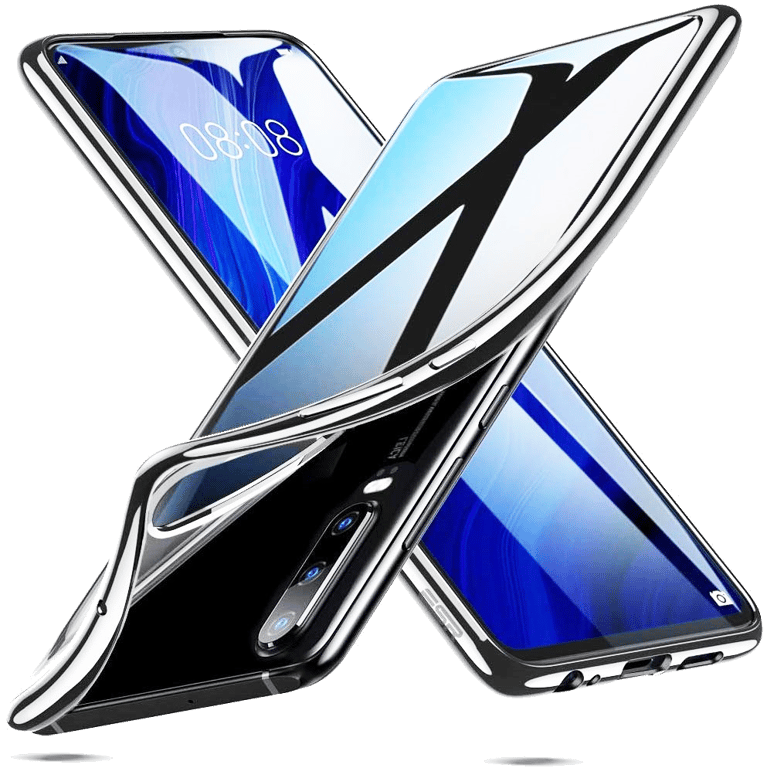 Coque Chrome Silicone HUAWEI P30 Contour Transparente Bumper Protection Gel Souple