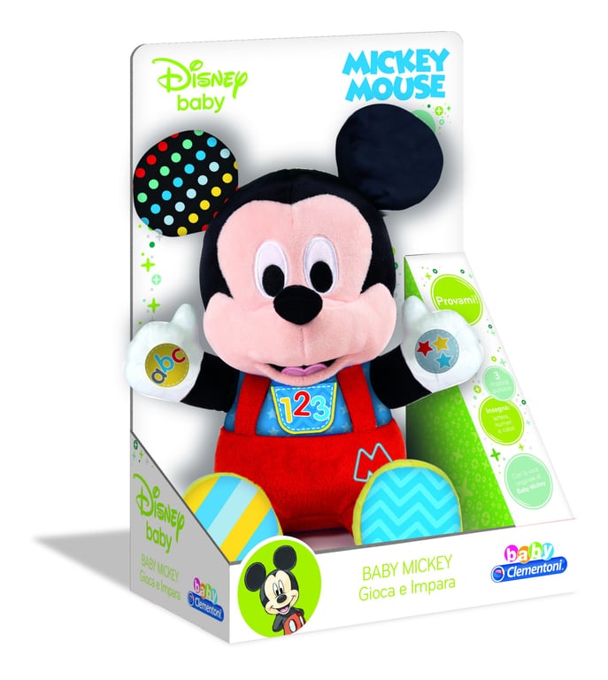 Clementoni Disney Baby Mickey Joue et Apprendre Peluche Parlante Standard 17303 - vue 3