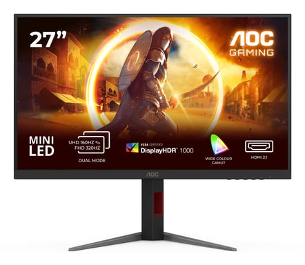 AOC G4 U27G4XM pantalla para PC 68,6 cm (27'') 3840 x 2160 Pixeles 4K Ultra HD LED Negro, Rojo