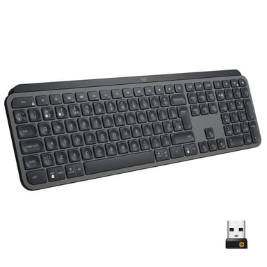 Logitech MX Keys teclado Universal RF inalámbrico + Bluetooth QWERTY US Internacional Grafito