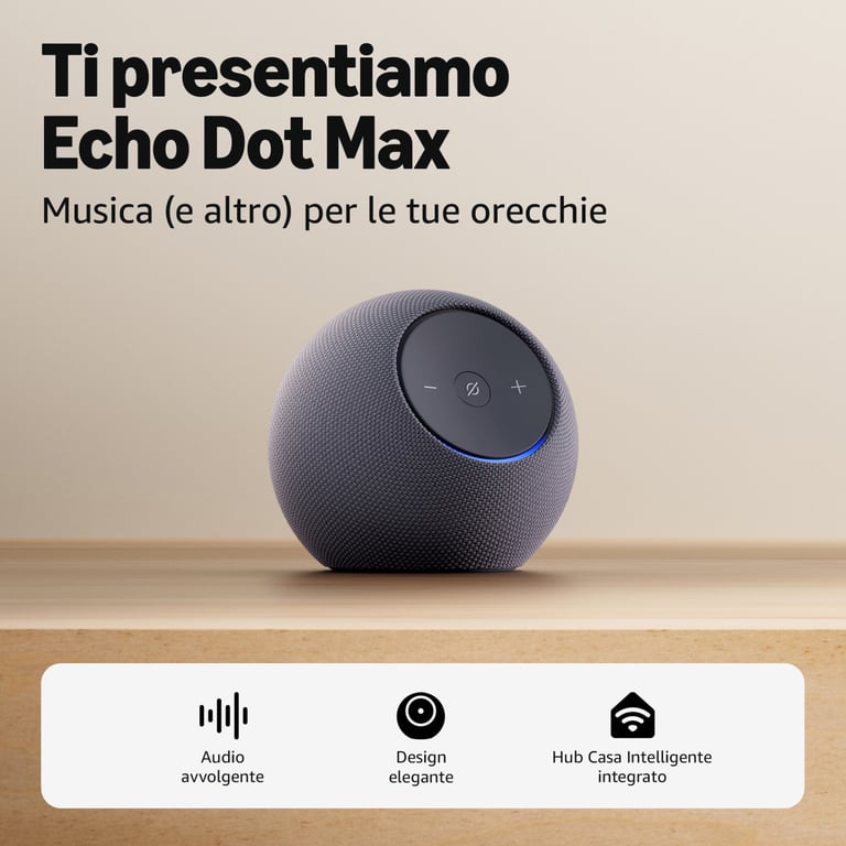 Amazon Echo Dot Max nouvelle génération : enceinte Alexa avec son qui emplit la pièce et hub connecté intégré Améthyste - vue 4