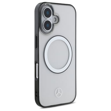 Étui Mercedes pour iPhone 16 6.1'' transparent étui rigide Printed logo MagSafe