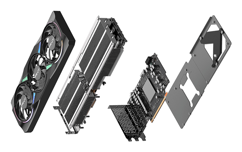 PNY GeForce RTX 5070Ti ARGB Overclocked Triple Fan Neuf - vue 2