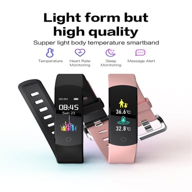 Bracelet Connecté Smartwatch Bluetooth OLED Étanche Podomètre Android iOs Bleu YONIS