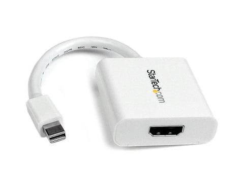 StarTech.com Adattatore da Mini DisplayPort a HDMI - Convertitore video da mDP a HDMI - 1080p - Mini DP o TB 1/2 Mac/PC a monitor/display HDMI - Cavo passivo da mDP 1.2 a HDMI - Bianco