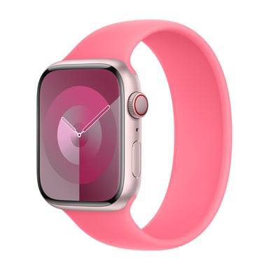 Bracelet Boucle unique en Silicone pour Apple Watch Series 1 - 9 / SE (38/40/41 mm) | Series 10 / 11 (42 mm) - Taille 5 - Rose