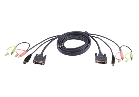 ATEN Cable KVM DVI-D single link USB de 3 m
