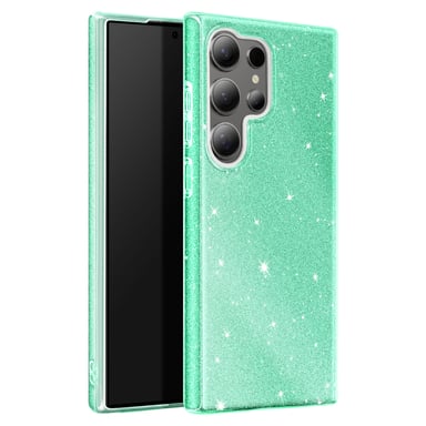 Coque Paillette pour Samsung Galaxy S24 Ultra Silicone Ultra fine Vert